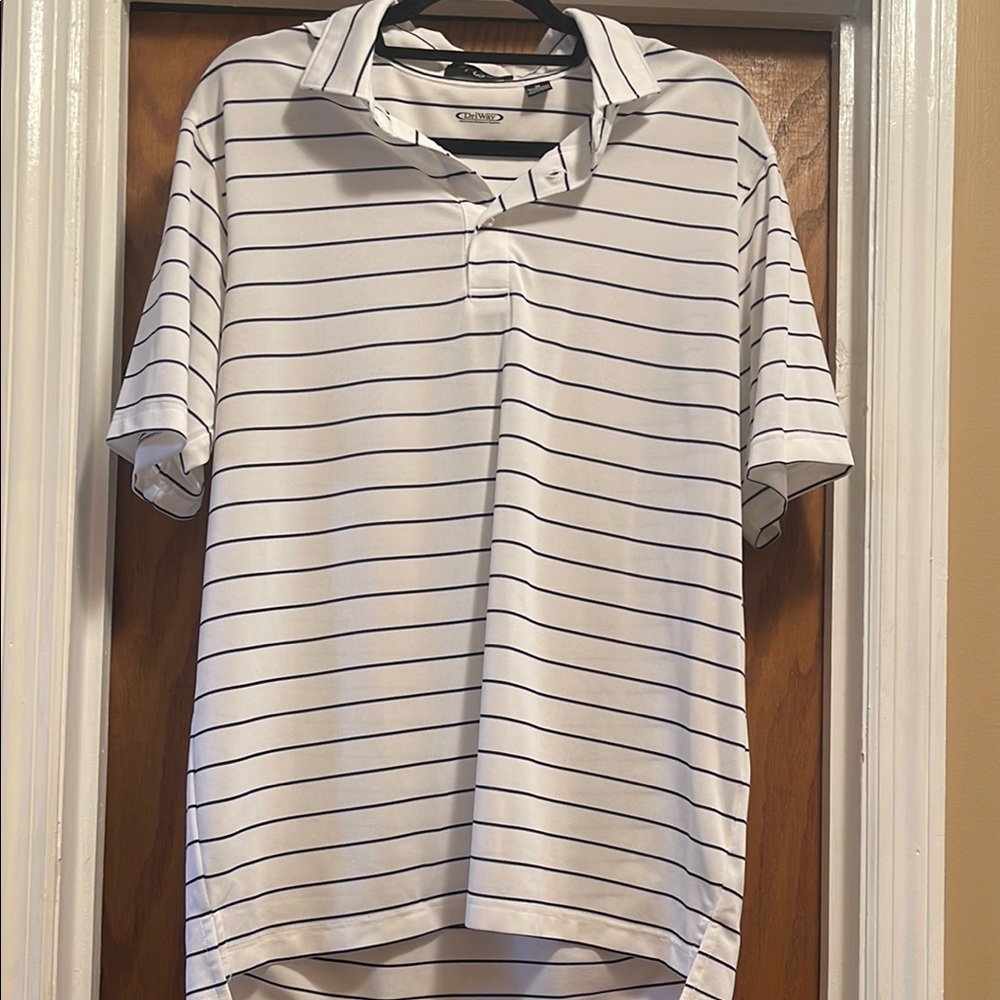 White Striped Polo Shirt